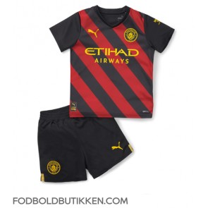 Manchester City Udebanetrøje Børn 2022-23 Kortærmet (+ Korte bukser)